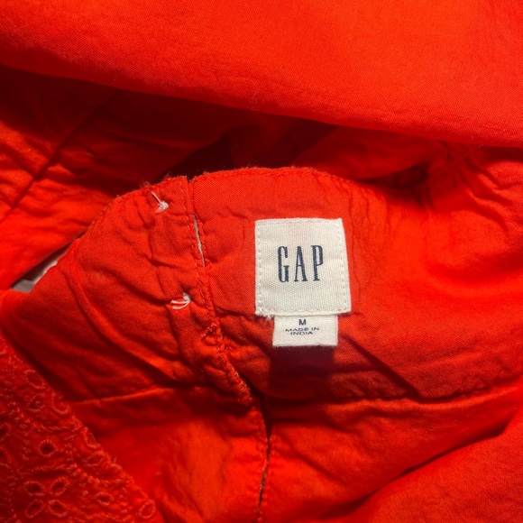 GAP ladies Orange Eyelet Crop Top Size Medium - Picture 4 of 5